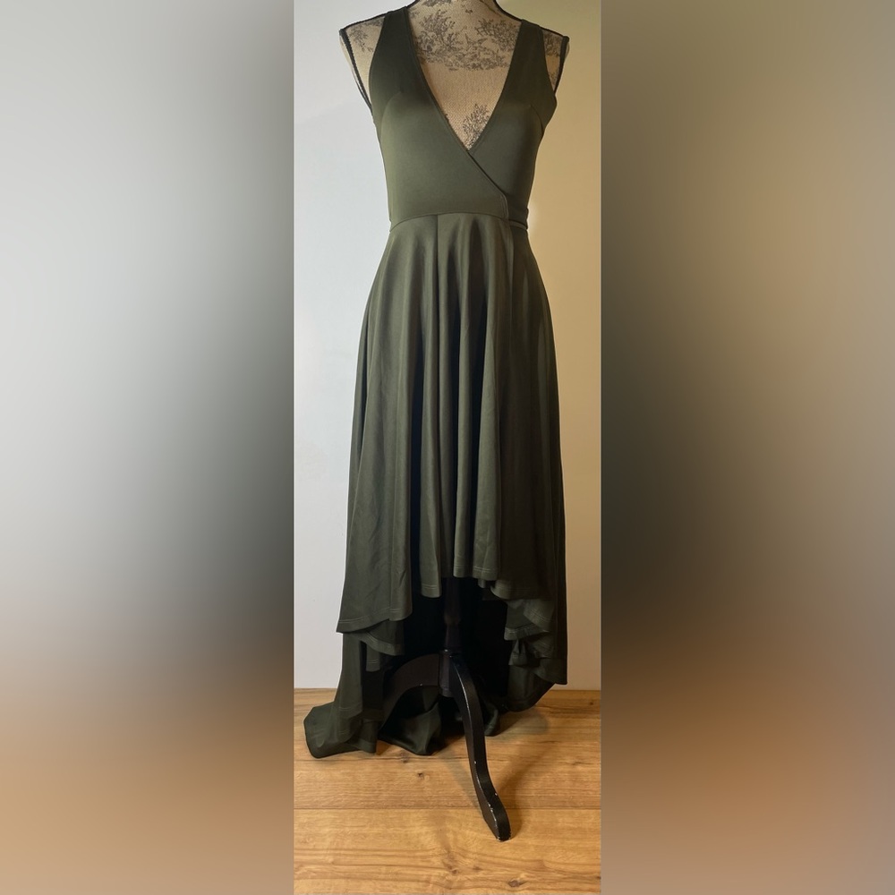 WantMyLook skater wrapped midi dress